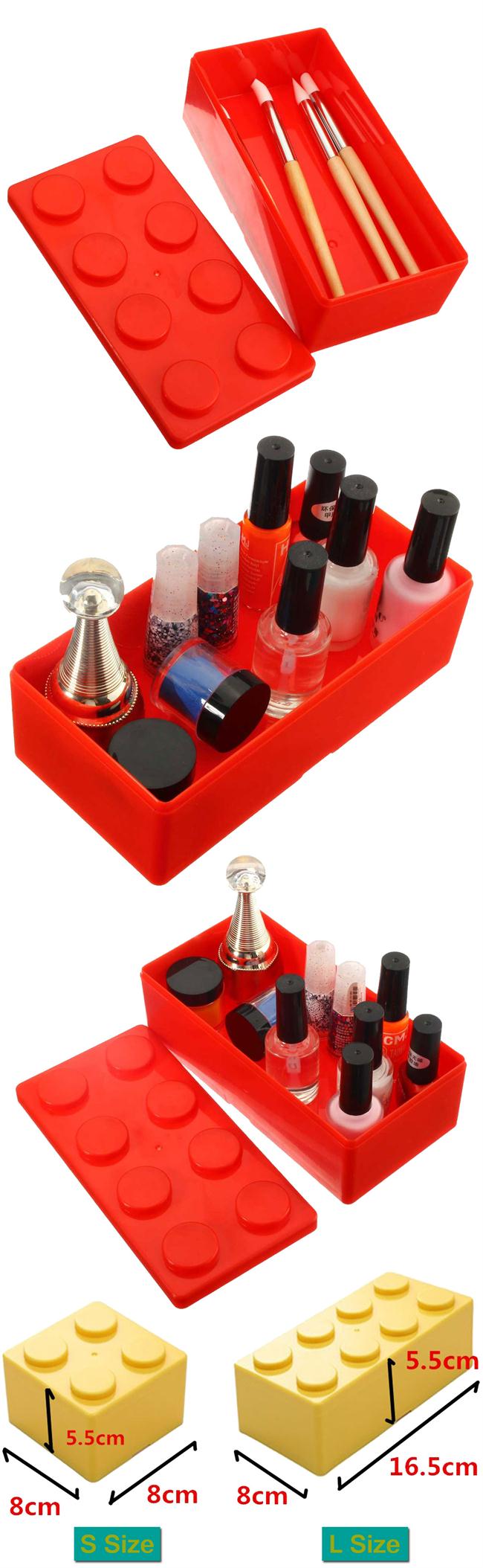 Mini Handy Plastic Jigsaw DIY Superposition Overlay TV Remote Control Cosmetic Bottles Storage Box