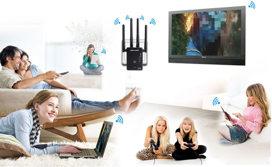 Wavlink AC1200 1200Mbps Dual Band 4x3dBi External Antennas Wireless WIFI Repeater Router 5