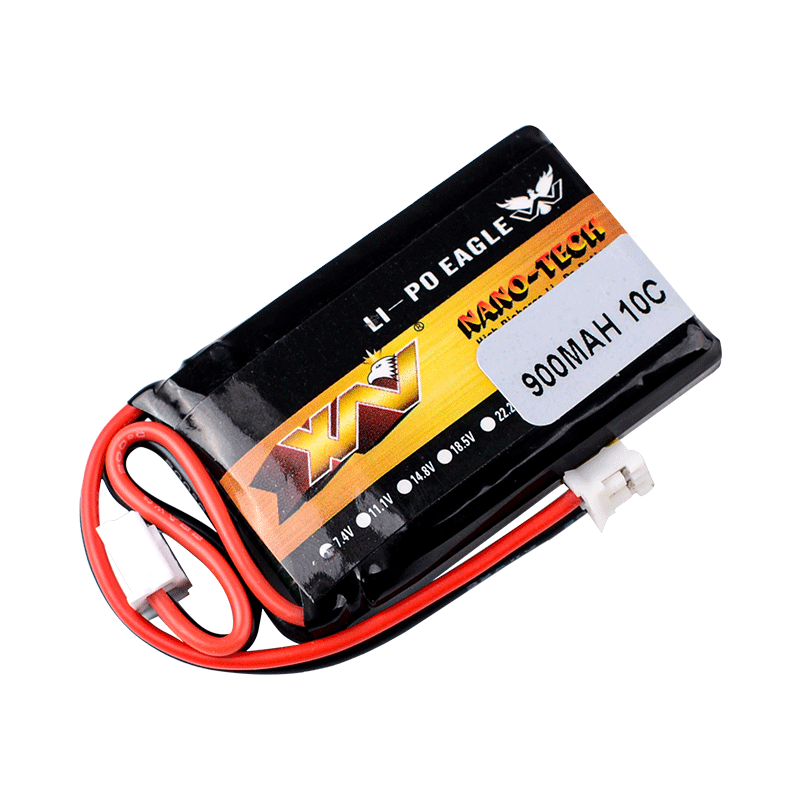 7.4V 900mAh 10C 2S LiPo Battery PH2.0 Plug for AXIAL SCX24 SCX2 90081 C10 1/24 Rc Car Model
