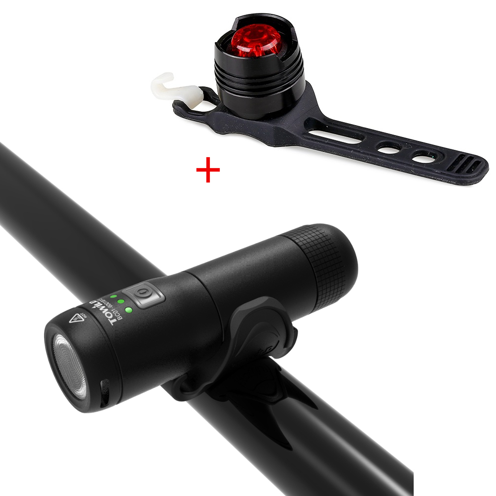 

2 in1 TOWILD BC01-600 XP-G3 S3 600LM 5Modes Батарея Индикатор USB Аккумуляторный фонарик EDC и съемный велосипедный фонарь с защелкой для руля Задн