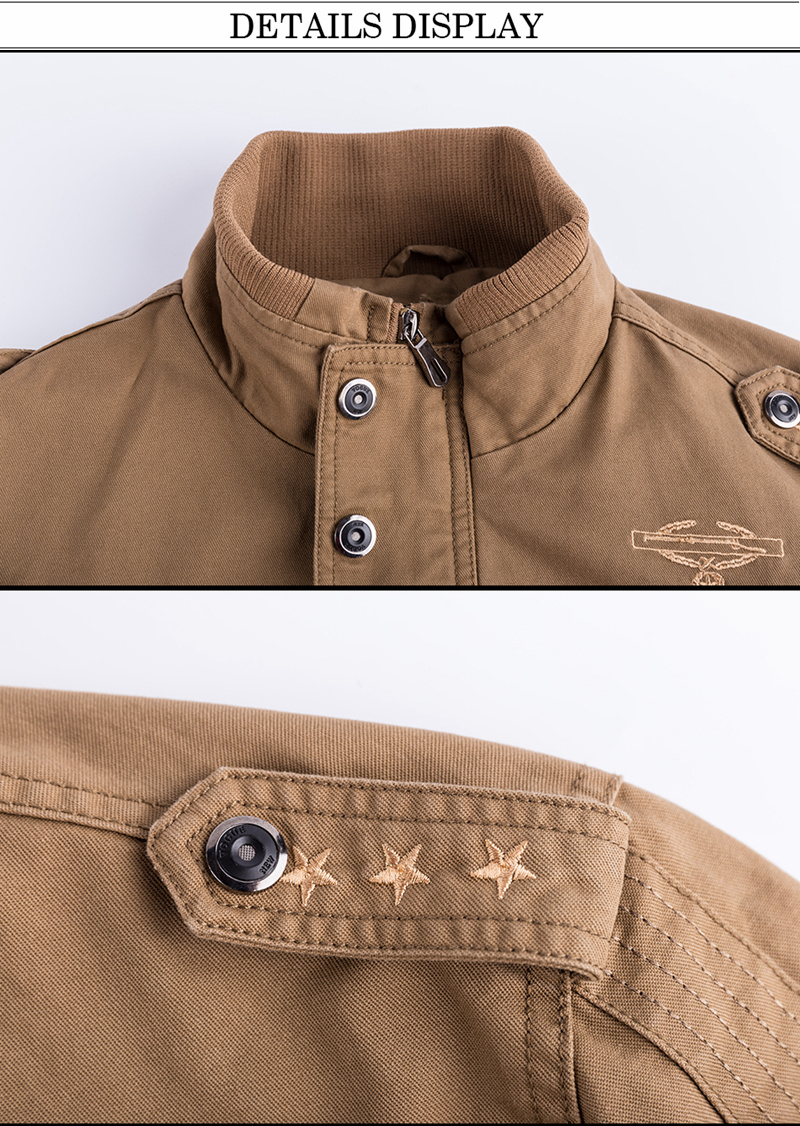 Jaquetas Militares de Algodão ao Ar Livre para Primavera e Outono Tamanho Grande de XS-4XL para Homens