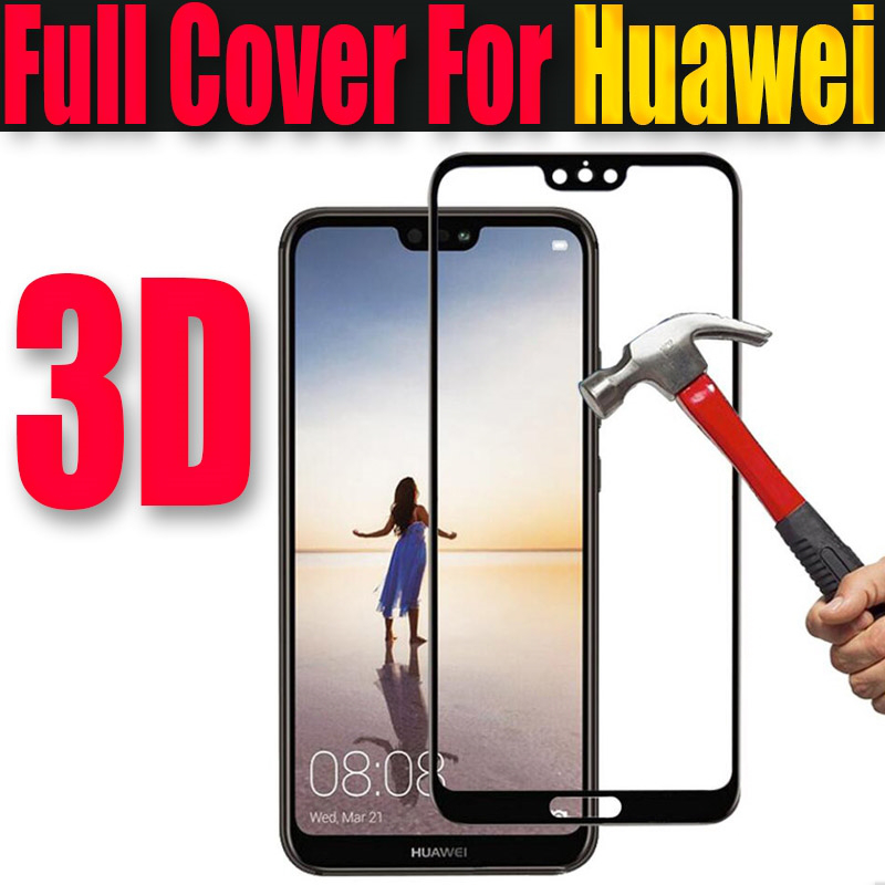 BAKEEY 3D Curved Edge Anti-Explosion Full Cover Tempered Glass Screen Protector for Huawei P20 Lite