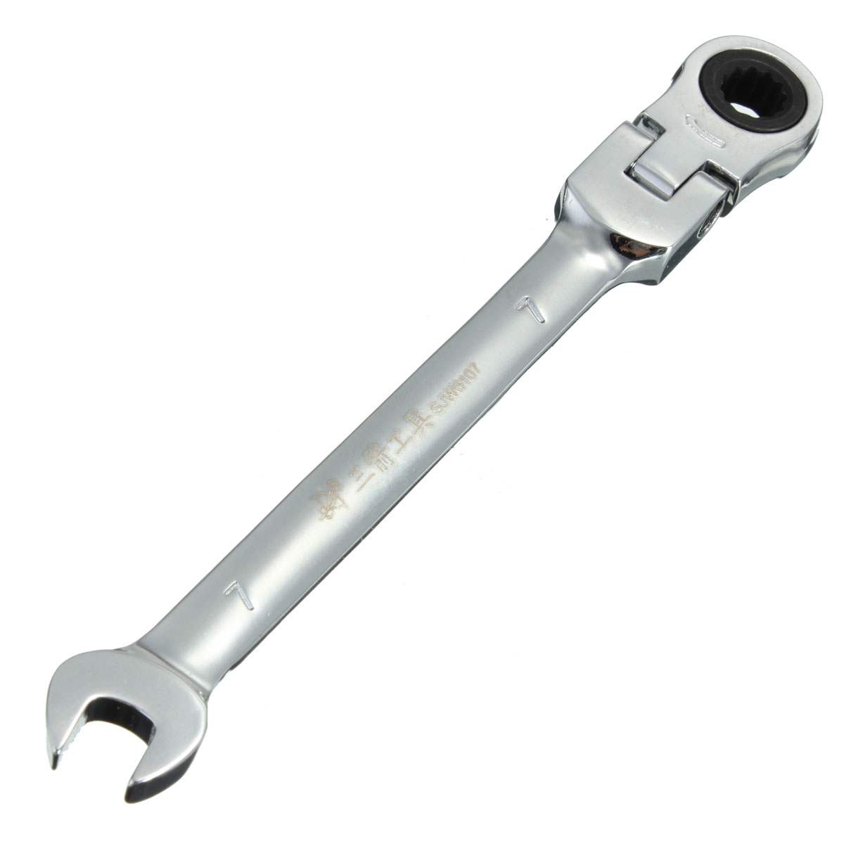 DANIU 6pcs a Set 6mm-12mm Flexible Pivoting Head Ratchet Combination Spanner Wrench Garage Metric Tool 28