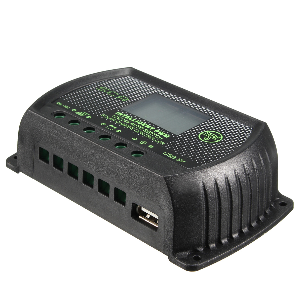 DANIU 10A 20A 30A PWM LCD USB Solar Panel Battery Regulator Charge Controller 12V 24V