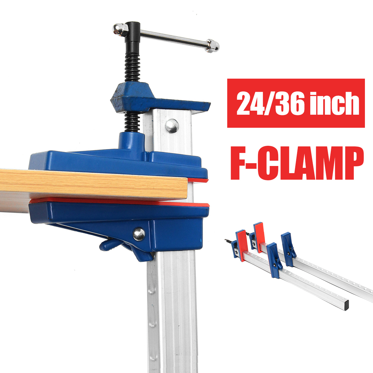 24/36 Inch Aluminum F-Clamp Bar Heavy Duty Holder Grip Release Parallel Adjustable Woodworking Tool 43
