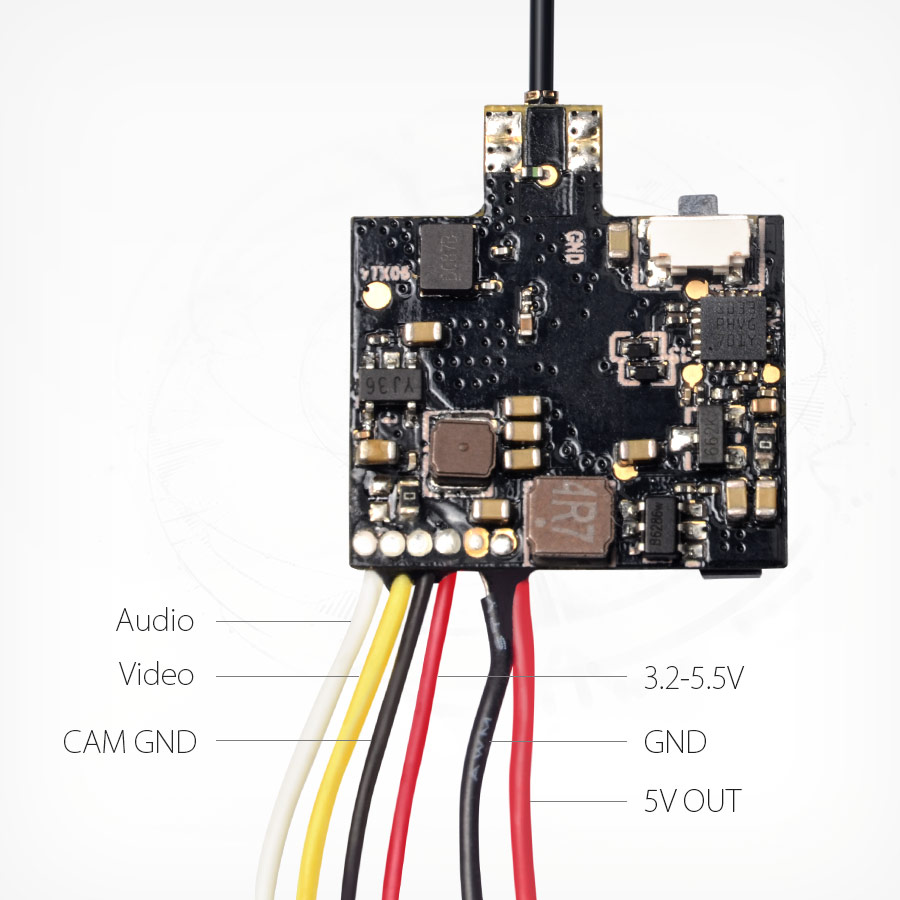 Eachine ATX03 Mini 5.8G 72CH 0/25mW/50mw/200mW Switchable FPV Transmitter w/ Audio for RC Drone - Photo: 4