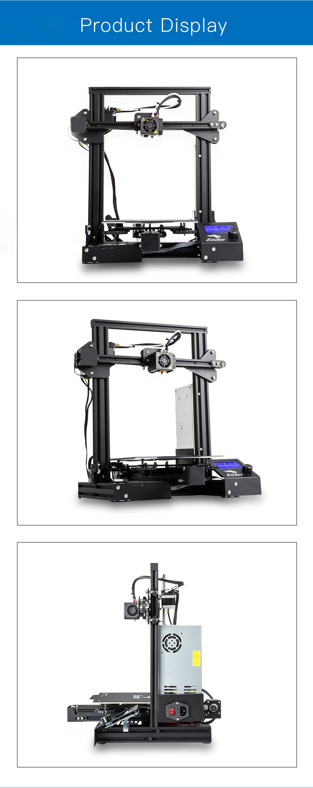 Creality 3D® Ender-3 Pro V-slot Prusa I3 DIY 3D Printer 220x220x250mm Printing Size With Magnetic Removable Platform Sticker/Power Resume Function/Off-line Print/Patent MK10 Extruder/Simple Leveling 14