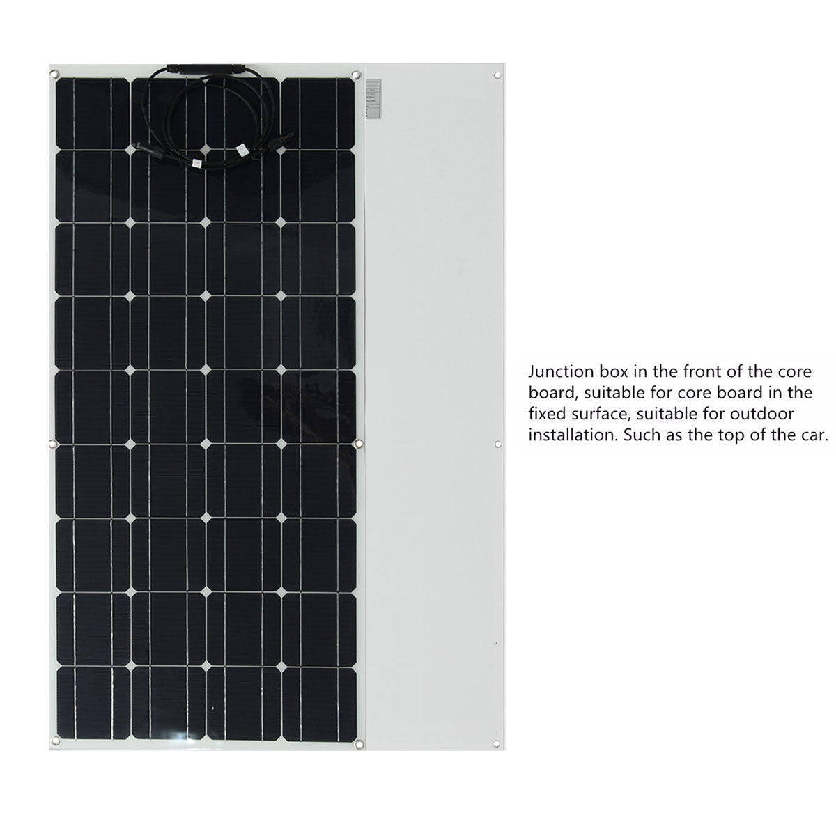 Elfeland® SP-39 120W 1180*540mm Semi-Flexible Solar Panel With 1.5m Cable Front Junction Box 8
