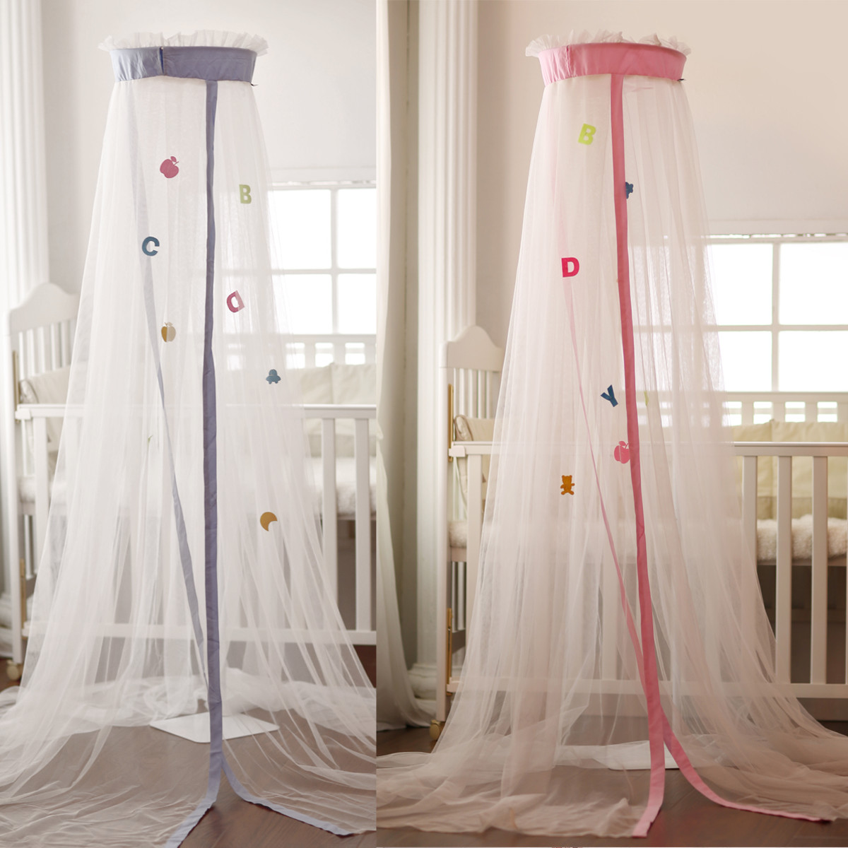 Mosquito Net Children Bed Curtain Dome Cot Netting Drape Stand Insect Protection