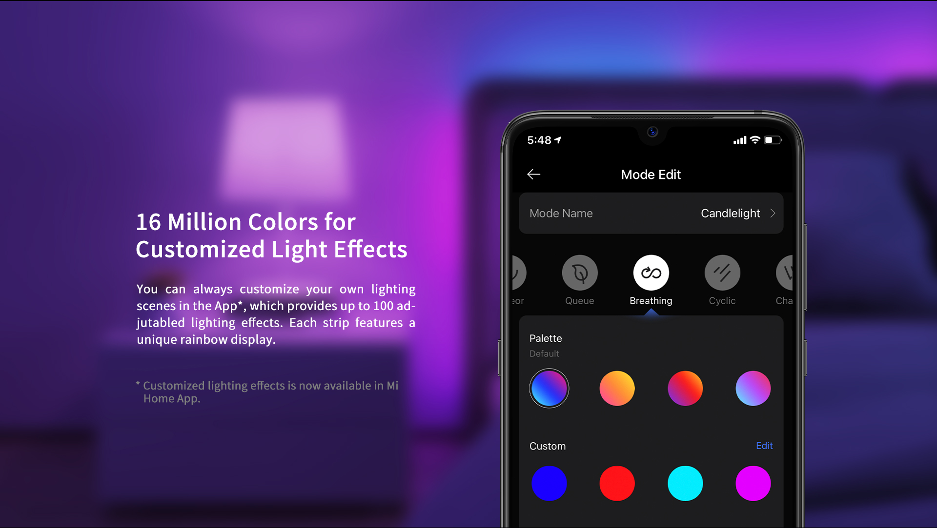 Yeelight 2M Smart Color LED Chameleon Light Strip Pro Ambient Light Strip Suitable for Apple HomeKit Alexa Ok Google SmartThings Gaming Atmosphere Lighting Interaction  EU Plug