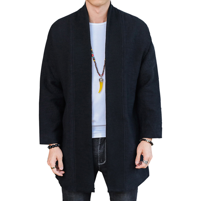 

Men Casual National Mid Long Sweater Cardigans