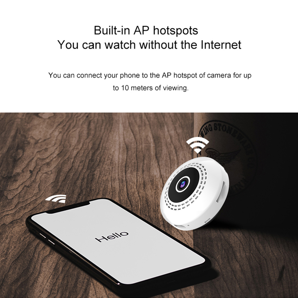 C2 HD 1080P WiFi Wireless Mini Security Camera Phone App Control Motion Detection Night Vision for Indoor Outdoor