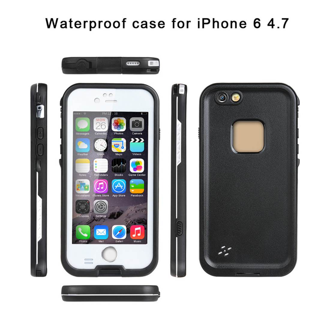 ELEGIANT for iPhone 6 4.7 inch Waterproof Case Transparent Touch Screen Shockproof Full Cover Protective Case
