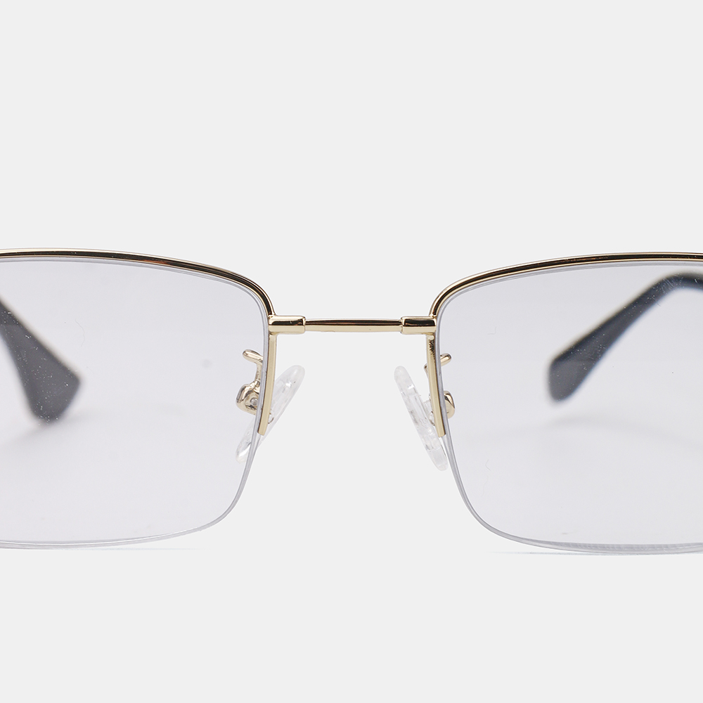 Unisex Folding Half Frame Anti-Blue Light Dual-Use Intelligent Zoom Multi-Focus Color Changing Reading Glasses Presbyopic Glasses