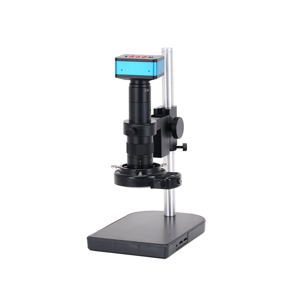 HAYEAR 4K Industrial Microscope Camera HDMI USB Outputs 180X C-mount Lens 144 LED Light Big Boom for PCB Repair Soldering