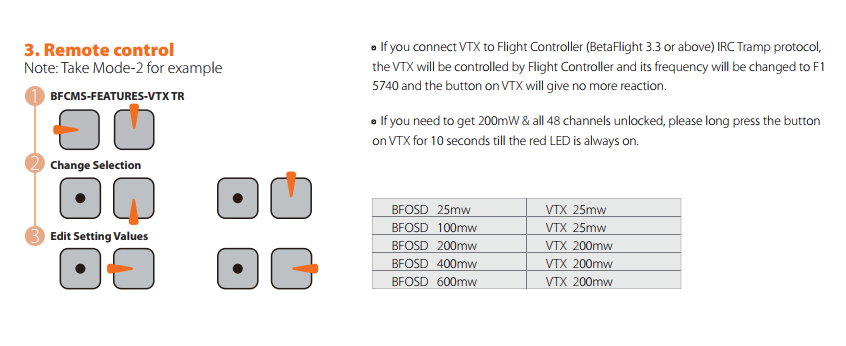 RunCam TX200U VTX + Racer 3 1000TVL CAM 5.8Ghz 48CH 25mW / 200mW FPV Transmissor de câmera Combo Plug and Play Suporte Tramp