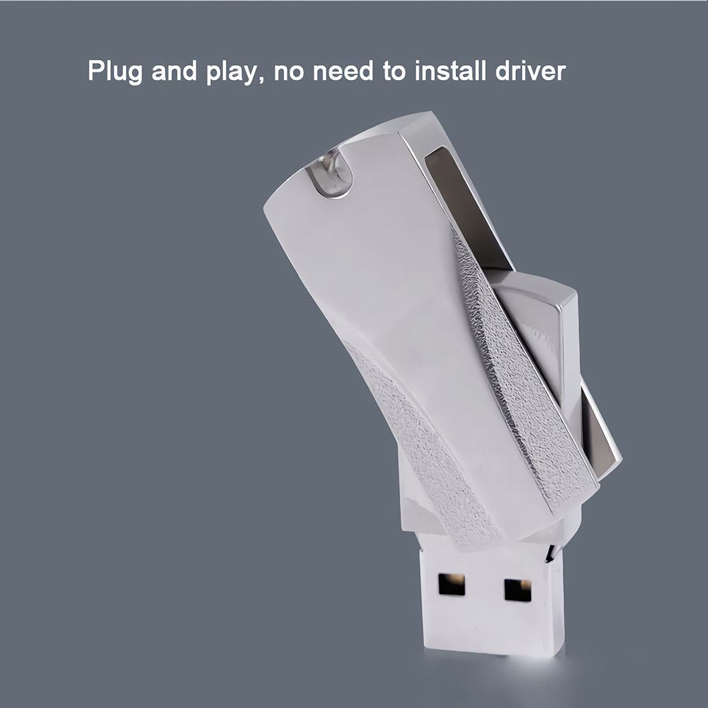 64GB 128GB USB2.0 Drive 360° Rotation Thumb Drive Metal High Speed USB Disk Pendrive