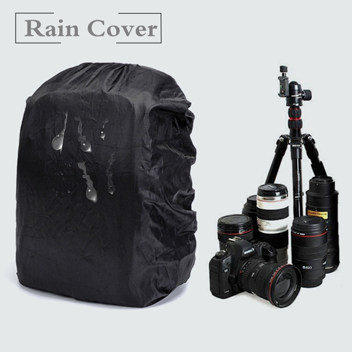 Waterproof Camera Backpack Travel DSLR Bag W/ Rain Cover For Canon Sony 19