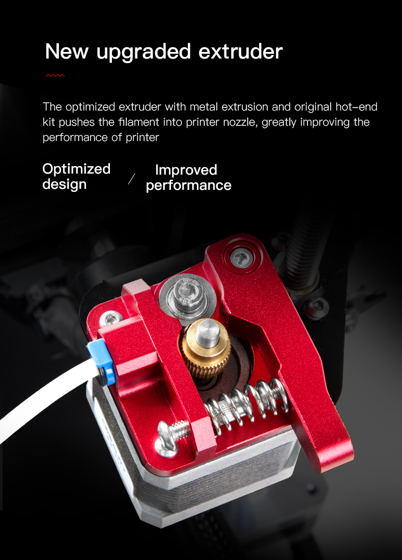 Creality 3D® New Upgraded All Metal Red Block Bowden Extruder Kit for Ender-3/Ender-3 Pro/Ender-3 V2/CR-10 Pro V2 3D Printer