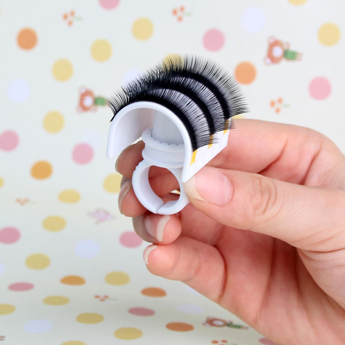 U Shape Wearable Grafted Eyelashes Separators Holder Ring False Eyelash Planting Device Glue 