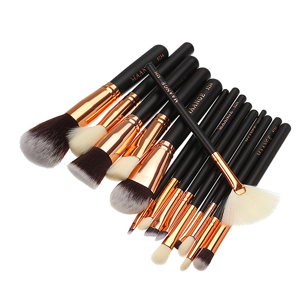 15pcs MAANGE Makeup Cosmetic Brushes Kit Set Facial Foundation Blush Blending Eyeshadow 