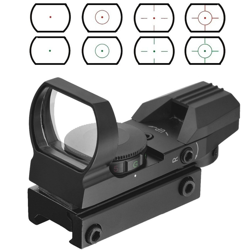 

AURKTECH Hunting HD101 Tactical 1X22mm Airsoft Green Red Dot Reflex Sight With 4 Type Reticle