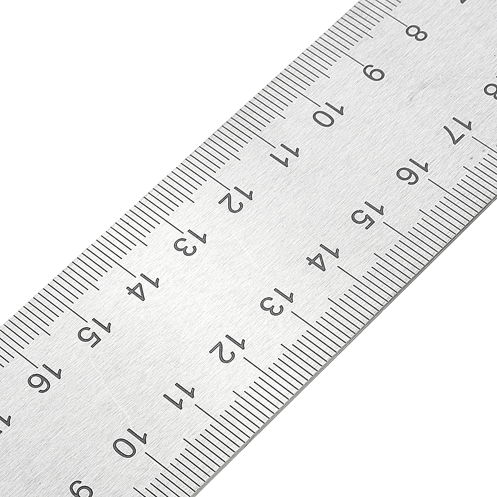 Drillpro 90 Degree Angle Ruler 300mm Stainless Steel Metric Marking Gauge Woodworking Square Wooden Base 17