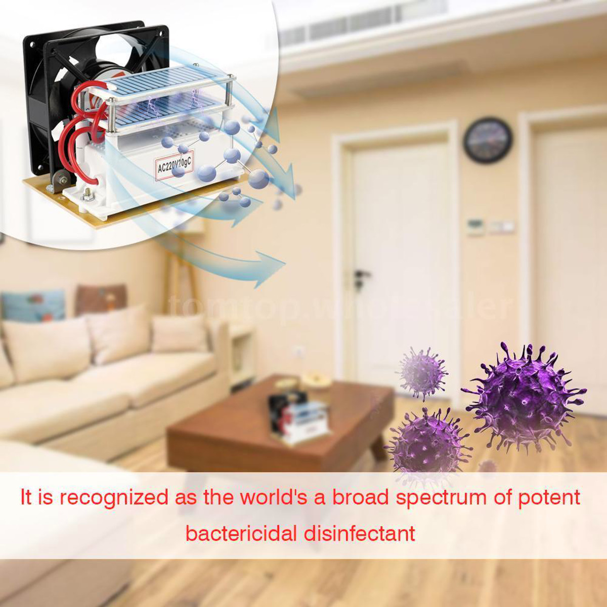 110V/220V 12/18/24g/h Ozone Generator Chip Active Oxygen Disinfection Machine Air Purifier