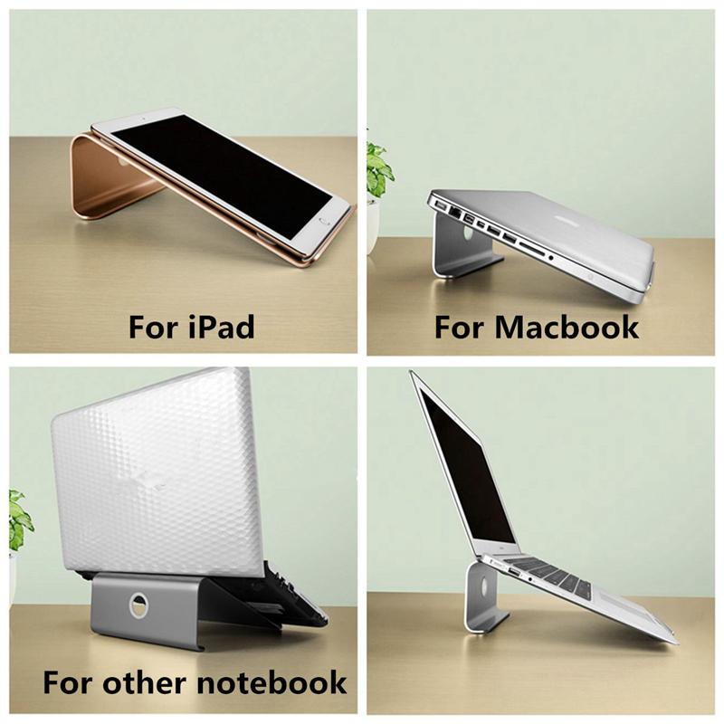 Aluminum Alloy Notebook Bracket Cooling Base For 11-17'' MacBook Laptop