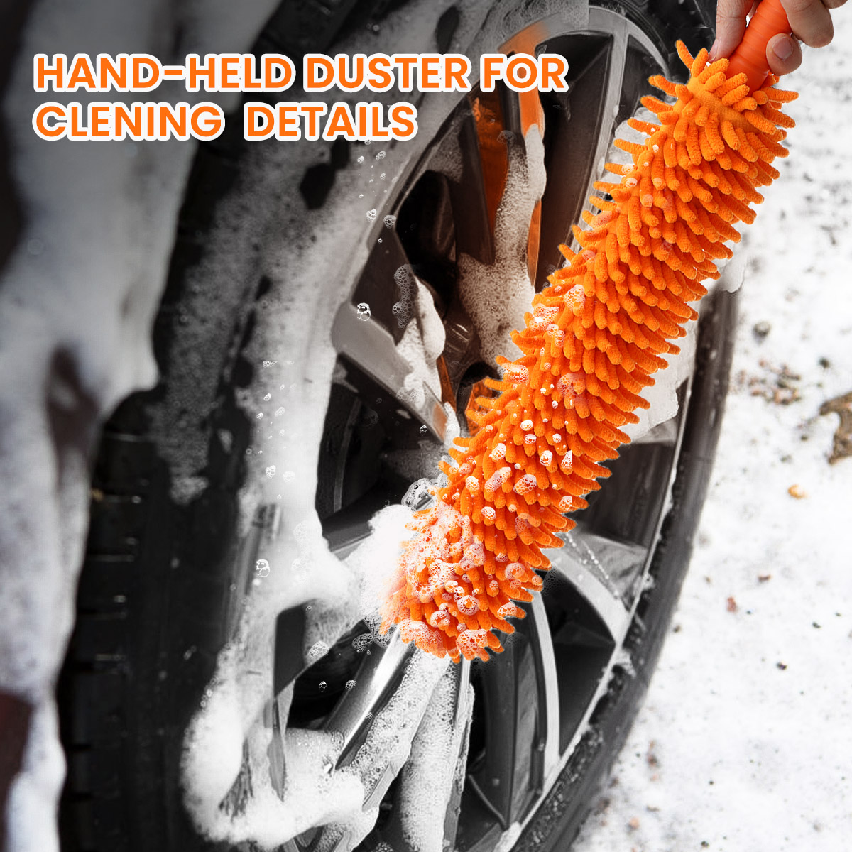 MATCC 62'' 180°Rotation Adjustable Car Wash Mop Brush Kit Long Handle Vehicle Cleaning Tools