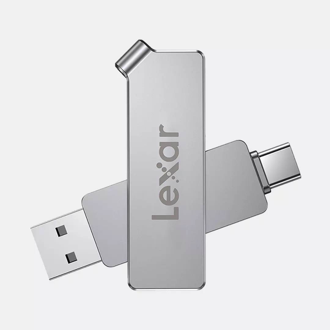 2 em 1 USB3.1 Type-C Flash Unidade Transmissão ultrarrápida Rotação 360 ° Liga de zinco 32GB 64GB Suporte OTG Pendrive USB Disk