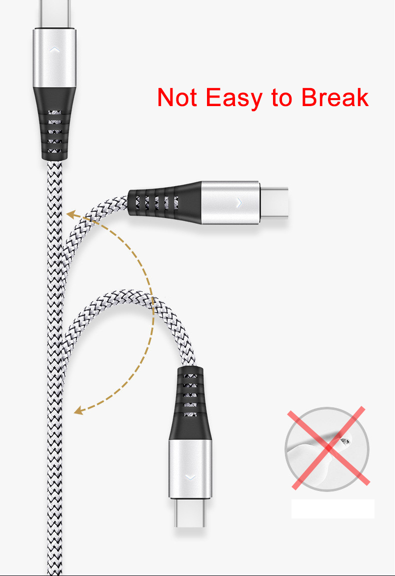 Bakeey 2.4A Type C Nylon Braided LED Display Data Cable For Mi9 HUAWEI P30 S10 S10+