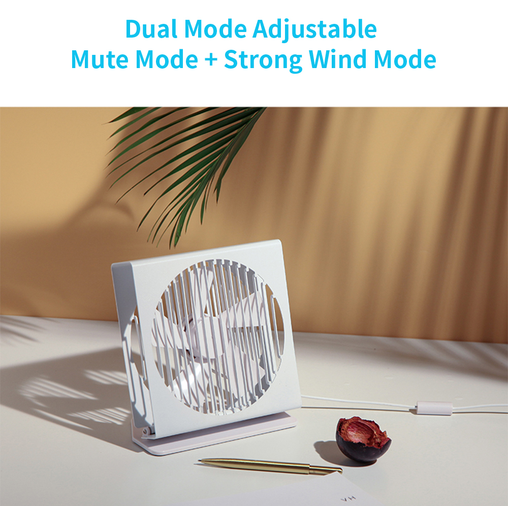VH CE 7 Inch Portable Mini Metal Mute Fan Dual Mode Home Office Desk Brushless Motor Fan
