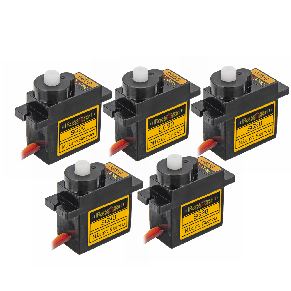 5PCS Racerstar SG90 9g Micro Plastic Gear Analog Servo For RC Helicopter Airplane Robot
