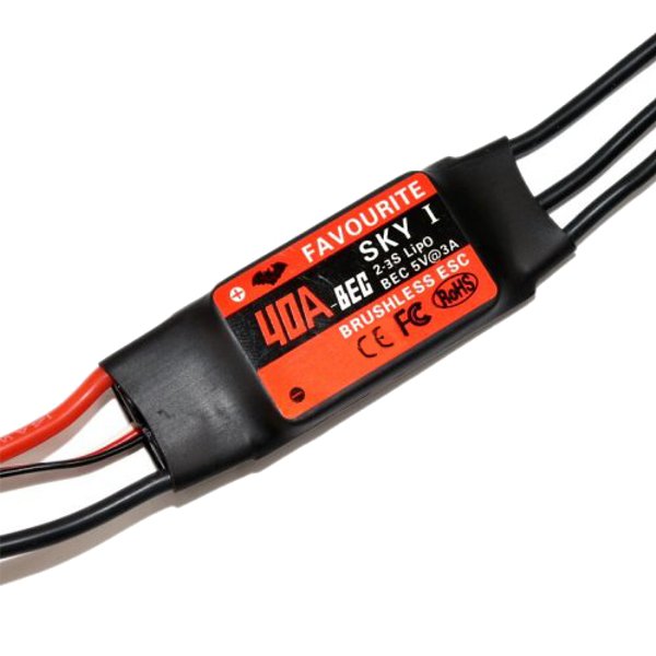 Favourite FVT Sky Series 40A 2-3S Brushless ESC With 5V 3A BEC For RC Airplane - Photo: 2