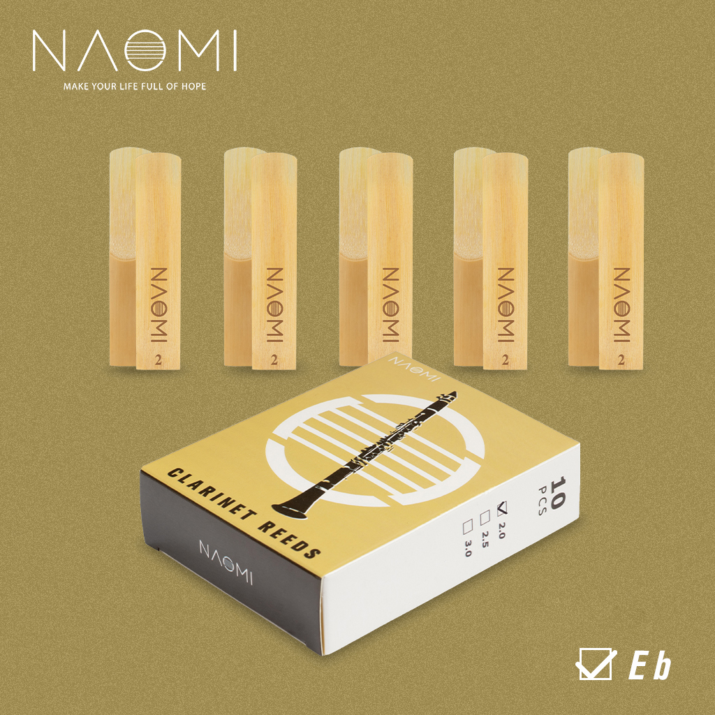 NAOMI 10pcs/1pack NC-01 Eb Clarinet Reeds Traditional Reeds Strength 2.0 B Flat Clarinet Reeds