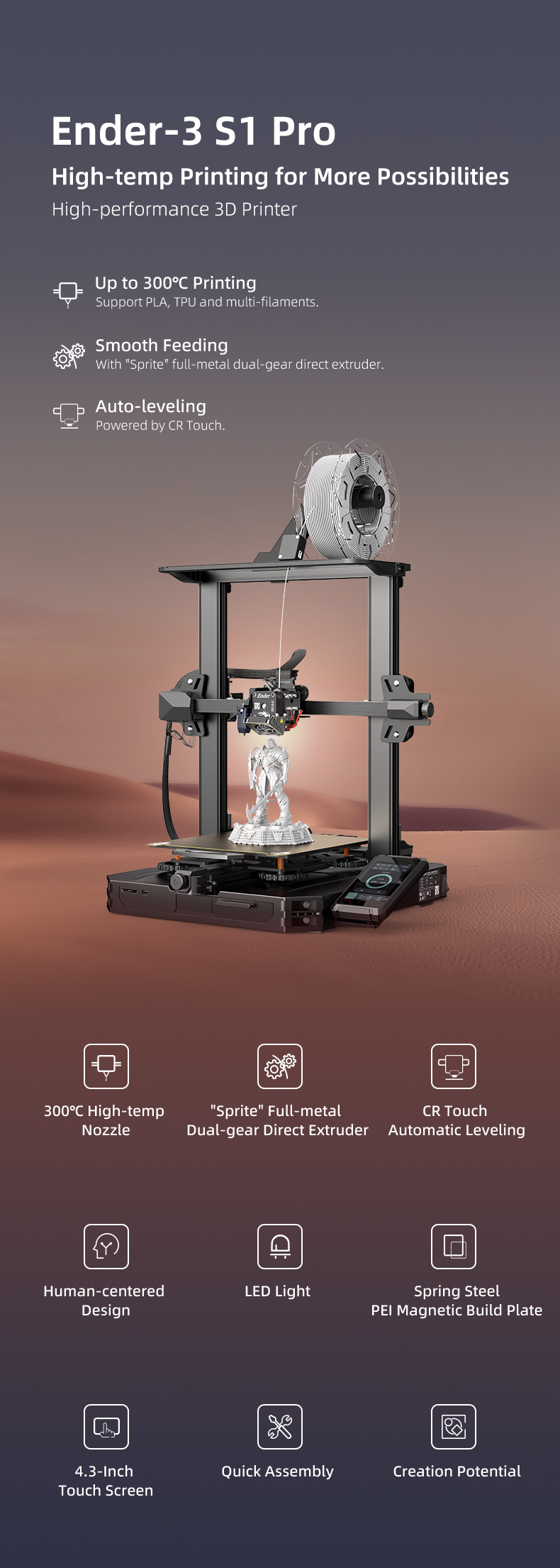Creality 3D® Ender-3 S1 pro 3D Printer Kit