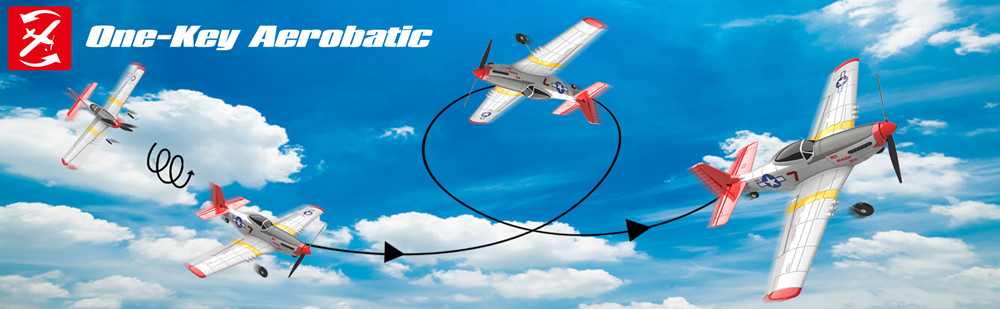 Limited Promo Eachine Mini Mustang P-51D EPP 400mm Wingspan 2.4G 6-Axis Gyro RC Airplane Trainer Fixed Wing RTF One Key Return for Beginner - Photo: 5