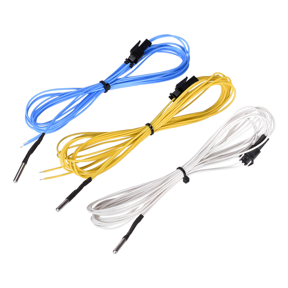 5x 100K ohm NTC 3950 Thermistors cable Wire High Temp resistance-Reprap Mendel pack of 5