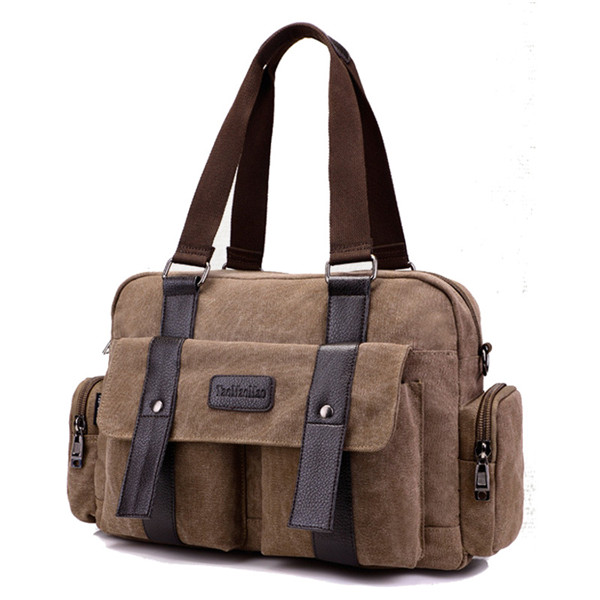 Handbags & Bags - Women Multi Zipper Pockets Canvas Handbags Casual Shoulder Bags Autumn ...