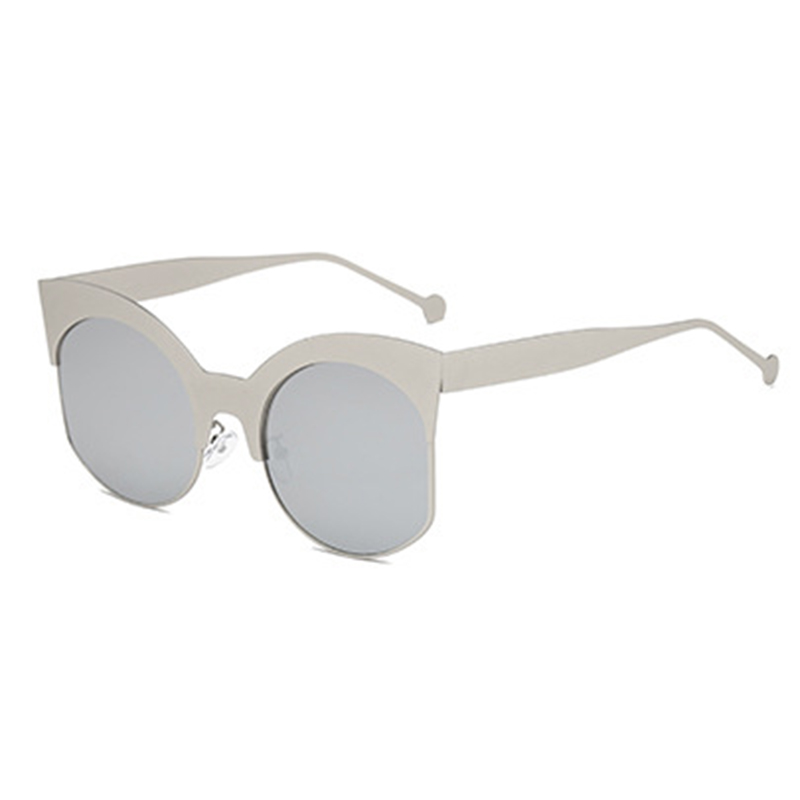 Women Men Outdoor Metal Half Frame Sunglasses Big Frame Ocean Piece Sunglasses