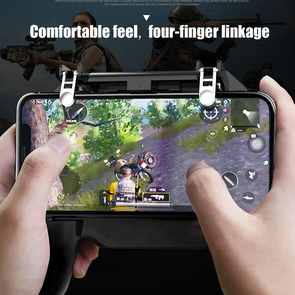SR Scalable Gamepad Game Controller Joystick Cooling Fans Charger for PUBG for 4.7-6.5inch Mobile Phone 19