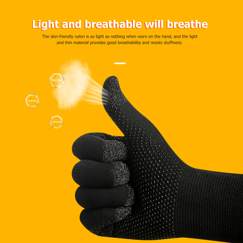 Anti Slip Touch Screen Gloves for Mobile Games Breathable Sweatproof Knit Thermal Gloves for PUBG FPS Gaming