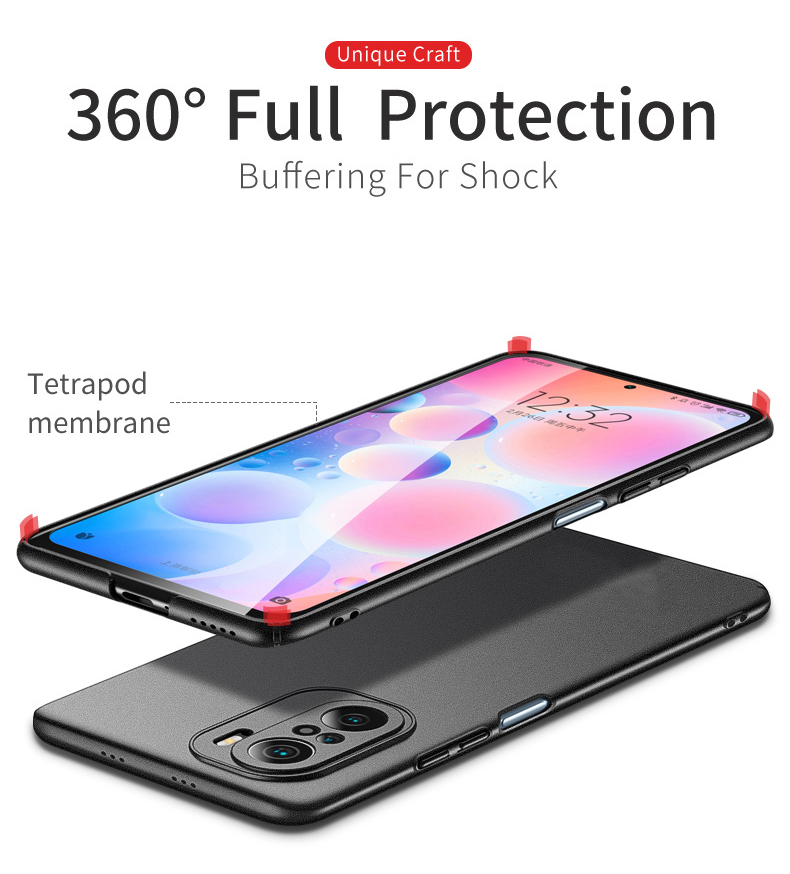 Bakeey for POCO F3 Global Version Case Silky Smooth Anti-Fingerprint Shockproof Hard PC Protective Case Back Cover