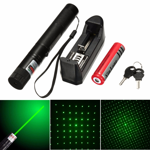 

XANES GD05 532nm Green Adjustable Laser Pointer Suit With Star Cap+Battery+Charger