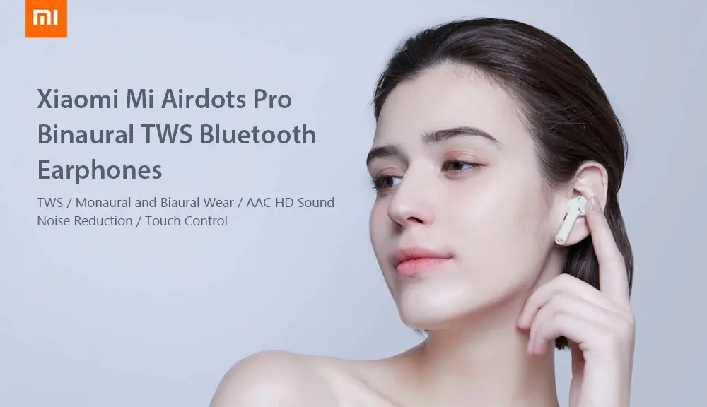 Original Xiaomi Air TWS True Wireless bluetooth Earphone Active Noise Cancelling Smart Touch Bilateral Call Headphone - white