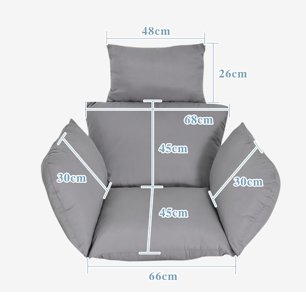 Hammock Chair Cushion 6D Hollow Cotton Strong Elasticity Cushion Swing Seat Cushion Thick Hanging Chair Back With Pillow