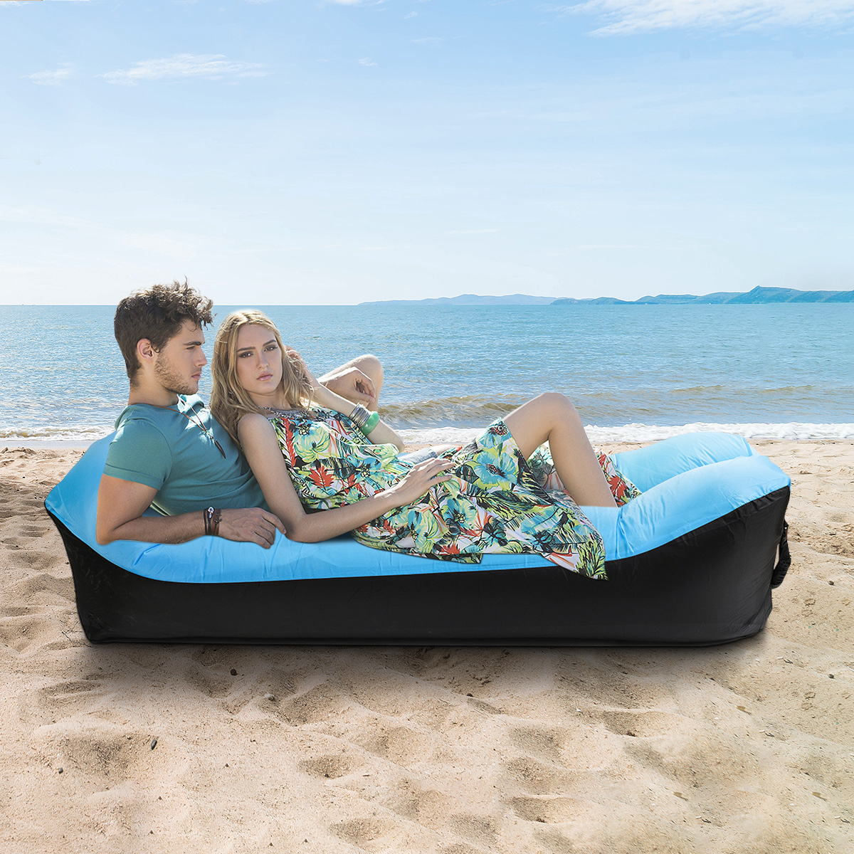 Xmund XD-IF1 210T Inflatable Sofa Camping Travel Air Lazy Sofa Sleeping Sand Beach Lay Bag Couch 11