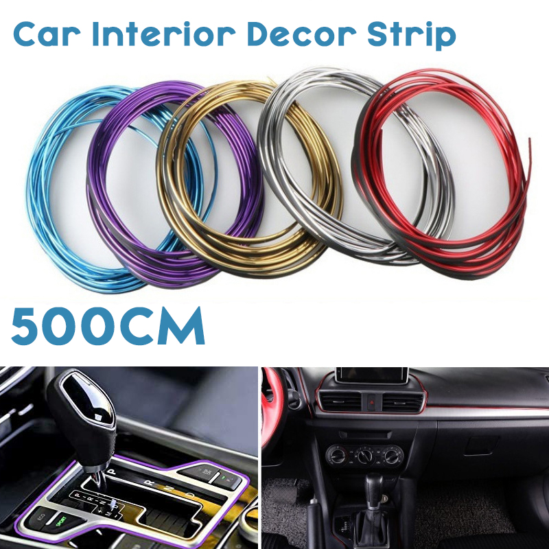 5M Flexible Car Interior Edge Gap Moulding Trim Strip Decorative Line Decor