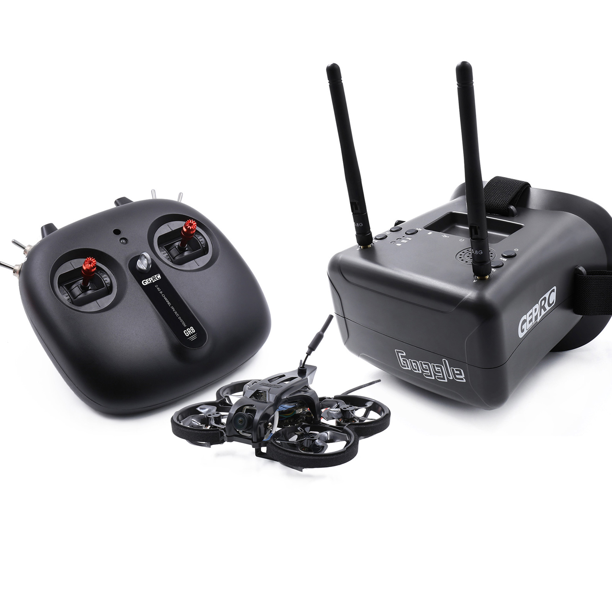 GEPRC TinyGO 1.6inch 2S 4K Caddx Loris FPV Indoor Whoop+GR8 Remote Controller+RG1 Goggles RTF Ready To Fly FPV Racing RC Drone - Photo: 2